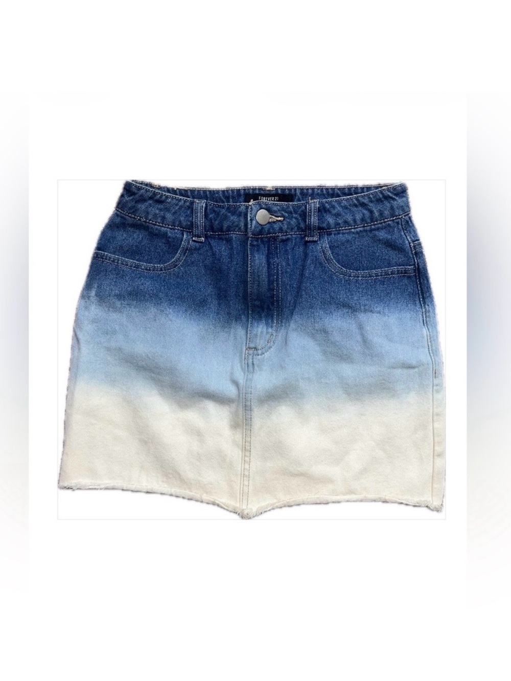 Forever 21 Ombre Denim Mini Skirt